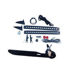 Rudder with pedal system and cables 2
