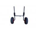 Kayak trolley with scupper supports