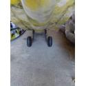 Kayak trolley with scupper supports
